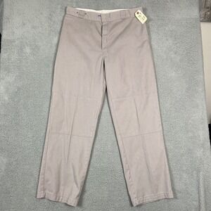 Dickies Pants Men Size 38x33 Gray Workwear Double Knee Loose Fit 90s Y2k